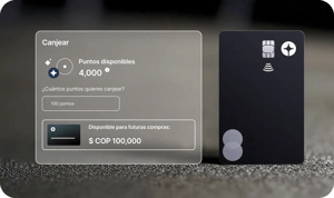 Puntos en tarjeta black